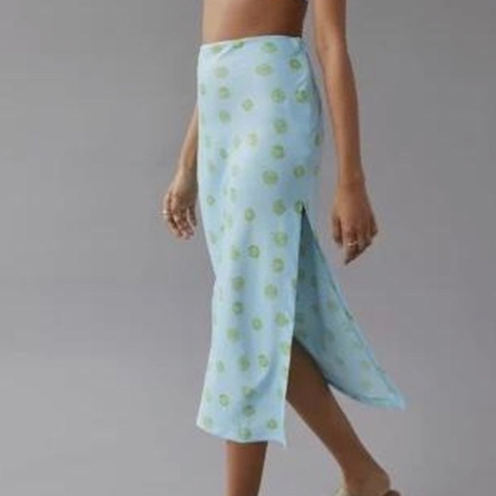 Urban outfitters satin midi skirt